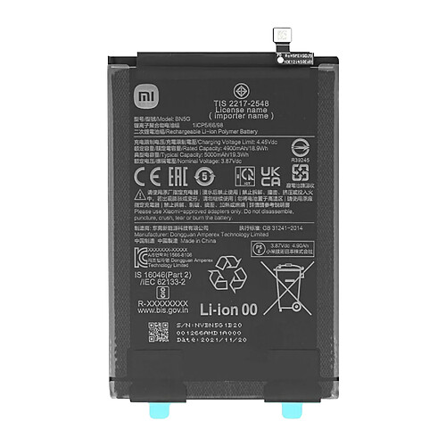 Batterie Interne pour Xiaomi Redmi 10A et 10C 5000mAh Originale BN5G Noir