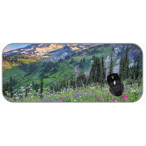 Universal (750x300x3) XXL PAD DE MONDE DE MONDE DE BUREAU Cloud Mountain Valley Grass Gaming Mouse Pad