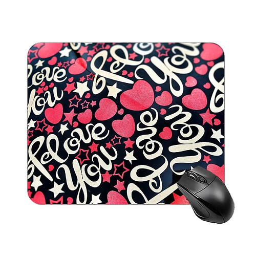 Universal Pad de souris imprimé d'amour pour ordinateur portable