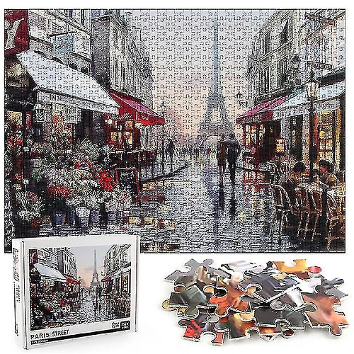 Universal 1000 pièces rue des fleurs de paris puzzle bricolage puzzle jouets assemblage photo deco