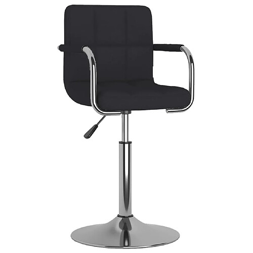 vidaXL Chaise de salle à manger Tissu Noir