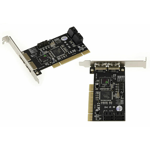 Kalea-Informatique Carte PCI 4 + 2 Ports SATA eSATA CHIPSET SIL3114 - Disques indépendants ou Raid