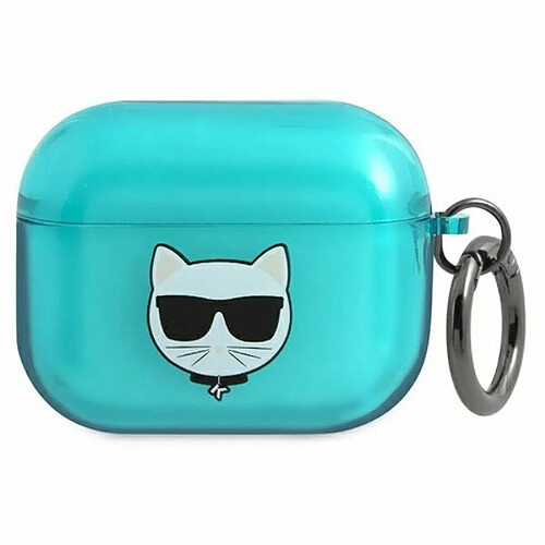 Karl Lagerfeld KLAPUCHFL Housse pour AirPods Pro Bleu Choupette