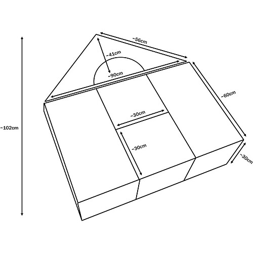 Velinda Petit Château - Lot de 11 blocs en mousse pour le jeu blanc, cappuccino