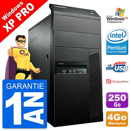 PC Tour Lenovo ThinkCentre M91p Intel G630 RAM 4Go Disque 250Go Windows XP · Occasion