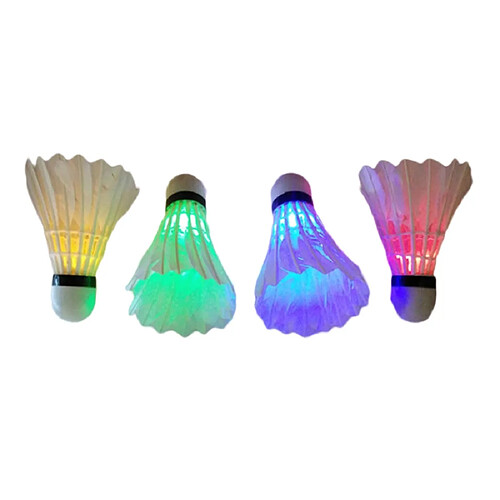 Wewoo Badminton durable de matériel de la plume LED d'oie de 4 en 1