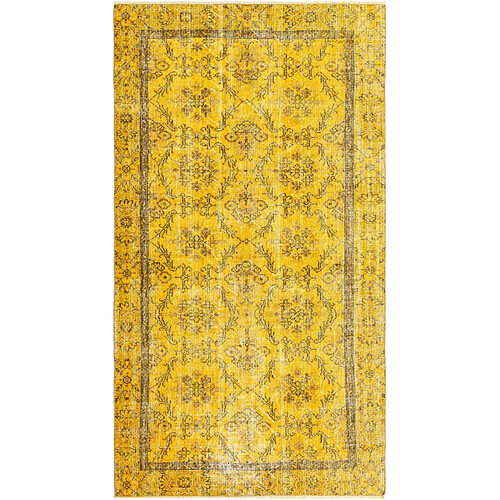 Vidal Tapis de laine 264x145 jaune Ultra Vintage