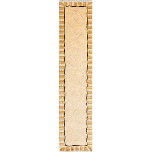 Vidal Tapis de couloir en laine 490x104 jaune Darya