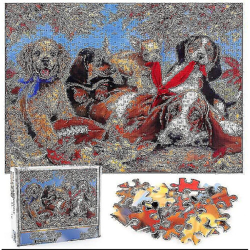 Universal Puzzle de puzzle pour animaux de compagnie, 1000 PCS Puzzle de décompression pédagogique, décoration murale