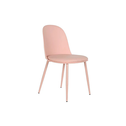 Chaise de Salle à Manger DKD Home Decor Rose Polyuréthane polypropylène (45 x 46 x 81 cm)