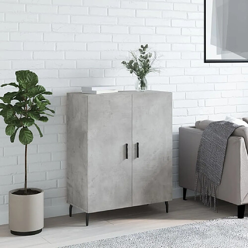 Maison Chic Buffet,Meuble de Rangement,commode pour salon,Cuisine gris béton 69,5x34x90 cm bois d'ingénierie -MN44911