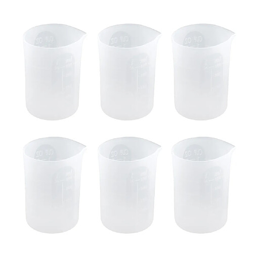 6 Pièce 250 Ml Tasses à Mélanger Tasses à Mesurer en Silicone Accessoir de Bijoux Moulage