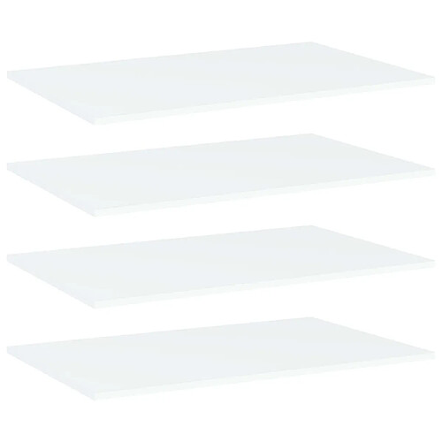 vidaXL Panneaux de bibliothèque 4 pcs blanc bois d’ingénierie