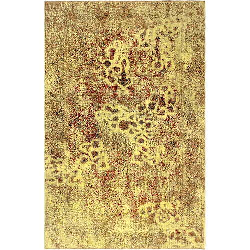 Vidal Tapis de laine 305x196 jaune Vintage Royal