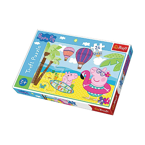 Imagin Puzzle les vacances de Peppa Pig - + 3 ans - 24 pièces Maxi