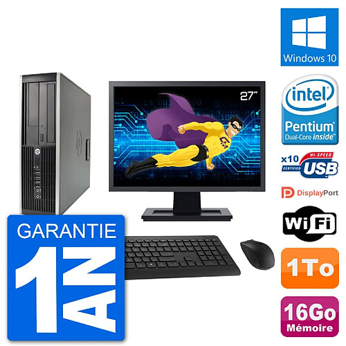 PC HP Compaq 6200 Pro SFF Ecran 27" G630 RAM 16Go Disque Dur 1To Windows 10 Wifi · Occasion