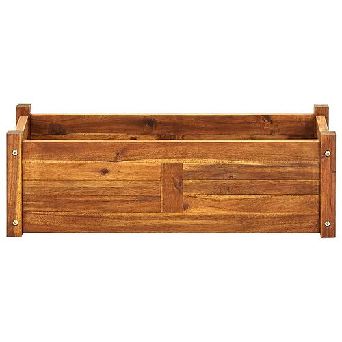 Maison Chic Jardinière,Lit surélevé de jardin - Bac à fleurs - pot de fleur Bois d'acacia 76x27,6x25 cm -GKD33560