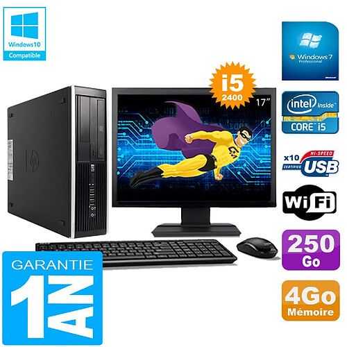 PC HP Compaq Pro 6300 SFF I5-2400 4Go 250Go Graveur DVD Wifi W7 Ecran 17" · Occasion