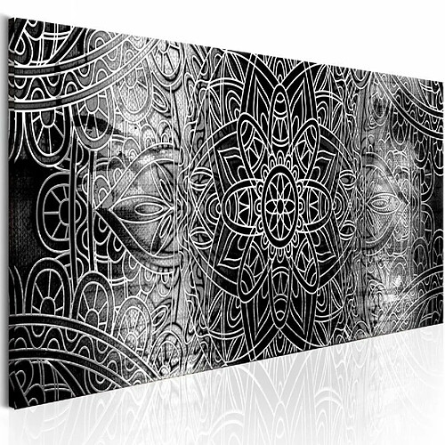 Paris Prix Tableau Imprimé Mandala : Grey Depths 45 x 135 cm