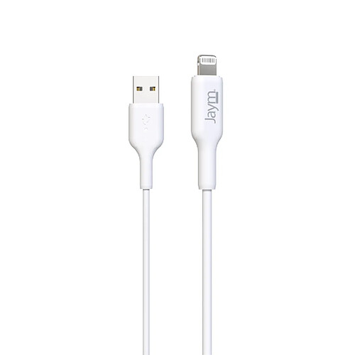 Jaym Câble de Charge et Synchronisation de donnée USB vers Lightning MFI 2,4A 2M Blanc