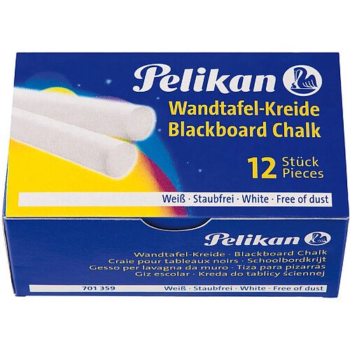 Pelikan Craie pour tableaux noirs 755/12, blanc, étui carton ()