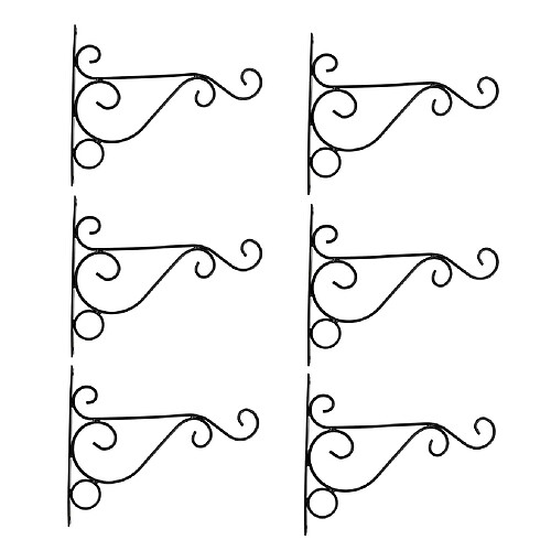 6pcs Mur Métallique Crochet De Suspension Pour Mangeoires D'oiseaux, Jardinières, Lanternes, Carillons éoliens