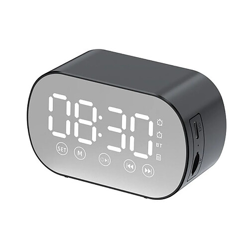 Yonis Mini Enceinte Bluetooth Avec Horloge Alarme Puissante 3W