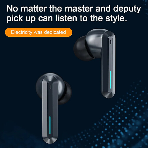 Universal Connectivité Bluetooth Casque sans fil Pas de retard Casque de jeu Haute performance Touch | Casque Bluetooth(Le noir)