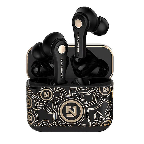 Universal Bouchons d'oreilles sport pour casque de jeu Bluetooth 9D sans fil avec casque de recharge de microphone (noir)