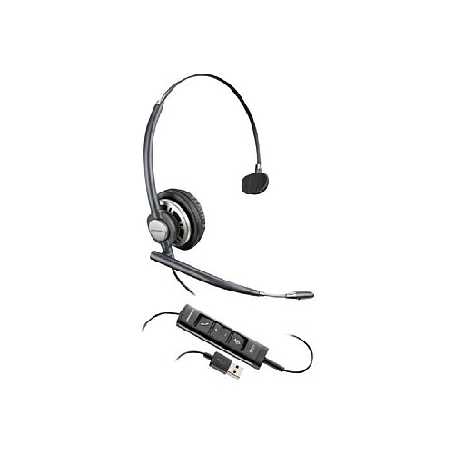 Plantronics Encorepro HW715 casque Arceau Noir, Argent (EncorePro HW715 USB N/C Mono) - 0017229148727