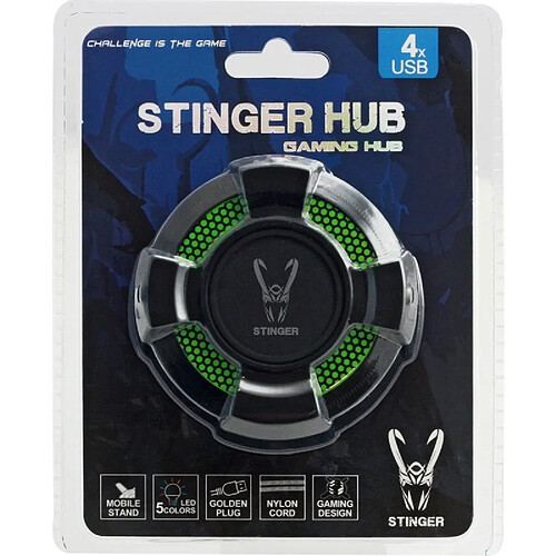 Hub USB Woxter GM26-035 Vert Noir/Vert