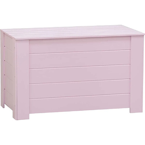 Pinus Coffre de rangement en pin 77 x 40 x 50 cm rose.