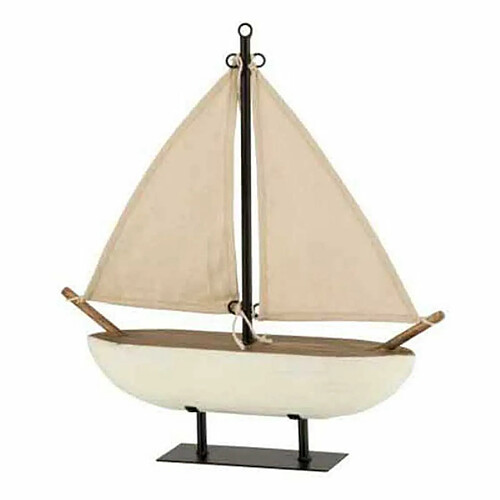 Paris Prix Statuette Déco Bateau à Voiles 44cm Blanc