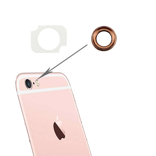 Wewoo Pour iPhone 6 Plus et or rose 6 s Plus anneau de lentille de la Appareil Photo Caméra arrière + Bracker lampe de poche, 10 paires / Set pièce détachée