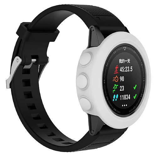 Wewoo Boîtier de montre Étui de protection en silicone Smart Watchhôte non inclus pour Garmin Fenix 5 blanc