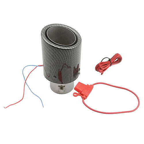 Embout De Silencieux De Tuyau D'échappement Universel En Fibre De Carbone Pour Voiture, Lumière Rouge 02