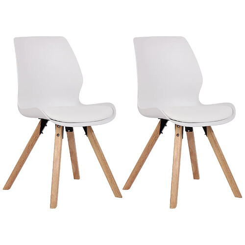 Non Lot de 2 chaises Luna en plastique