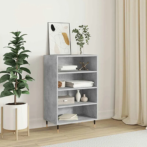 Maison Chic Buffet,Meuble de Rangement,commode pour salon,Cuisine gris béton 57x35x90 cm bois d'ingénierie -MN55287