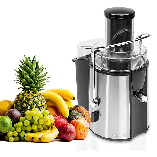 Centrifugeuse fruits et legumes extracteur de Jus 65MM, 1000, Noir/Argent, Clatronic, AE 3532