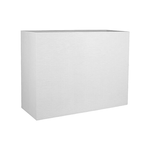 Jardinière rectangulaire Graphit - 78,5 x 29,5 x 60 cm - 46 L - Blanc cérusé - Eda