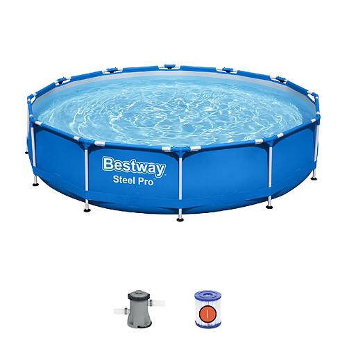 Piscine Hors-sol Tubulaire Bestway Steel Pro 366x76 cm Épurateur à Cartouche de 1 249 L/H