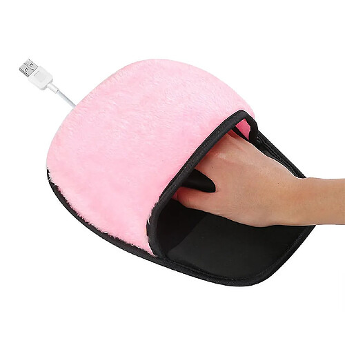 Universal Tafou de souris chauffé, réchauffeurs à main USB avec garde-vous-même pour ordinateur, rose