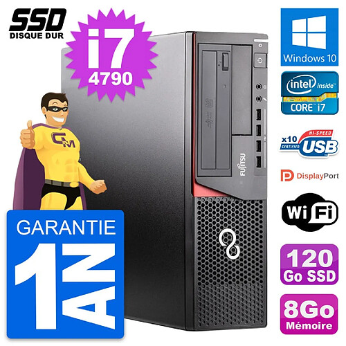 PC Fujitsu Esprimo E920 DT Intel Core i7-4790 RAM 8Go SSD 120Go Windows 10 Wifi · Occasion