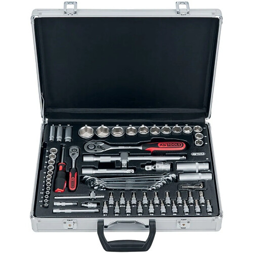 Kstools Coffret de douilles F6 en aluminium - 1/4'' - 1/2'' - 70 pcs - KS Tools 911.0670