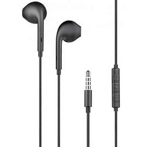 BigBen Connected Ecouteurs Jack 3.5mm Intra-auriculaire avec Télécommande et Micro Noir