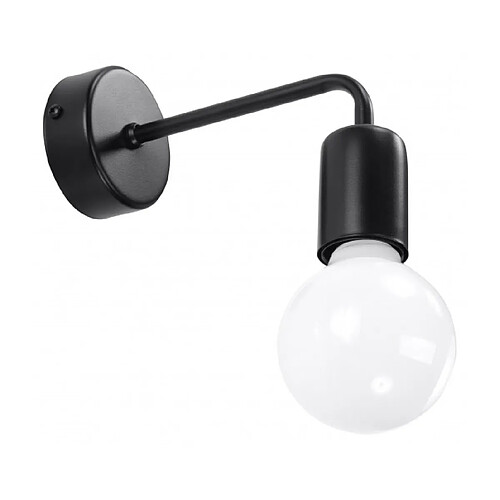 Luminaire Center Applique murale DUOMO acier noir 1 ampoule