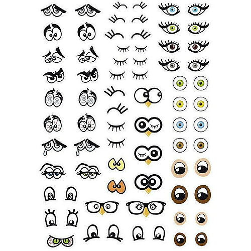 Graines Creatives 188 gommettes adhésives - yeux