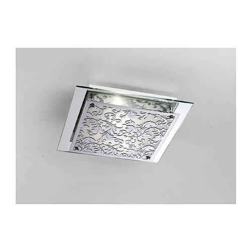 Luminaire Center Plafonnier/Applique Roveta murale 2 Ampoules chrome poli