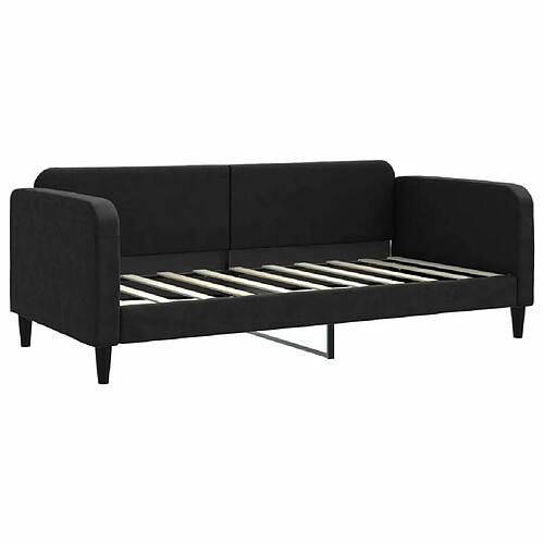 Maison Chic Lit de jour, Lit de repos pour Salon Chambre,Canapé-lit,Lit d'invité noir 90x190 cm tissu -MN28920