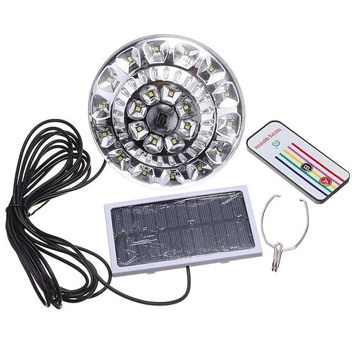 Universal 220V 22LED lumière solaire de camping à distance lumière de secours de cour extérieure(blanche)